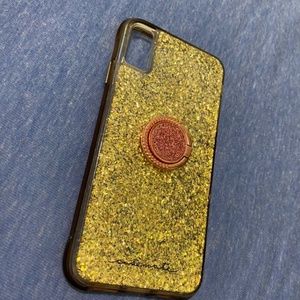 iPhone xmax protective glitter case